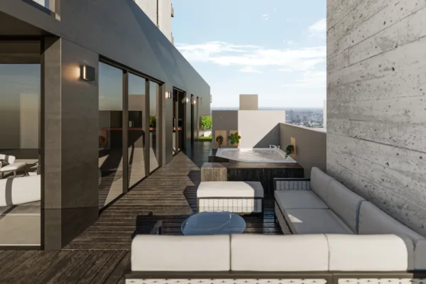 Terraza del piso 11 con su hidromasaje Terraza del piso 11 con su hidromasaje