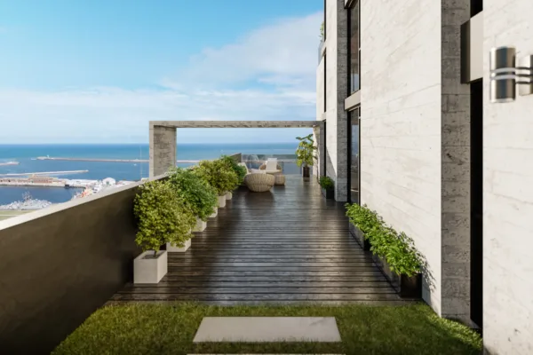 Terraza del piso 12 mirando al mar Terraza del piso 12 mirando al mar